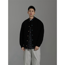 棒球服外套男春秋简约针织开衫夹克男春装上衣潮TN6105-P75，男装夹克，星座1105-3