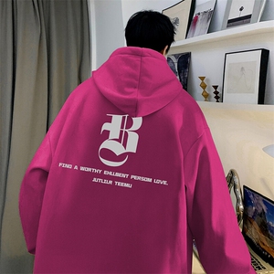 抖音得物供货 可提供视频 春装重磅美式宽松连帽卫衣DL2391图片