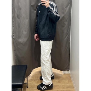 cleanfit白色牛仔裤男春美式高街vibe裤子微喇直筒裤C39-P45图片
