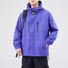 新款现货户外连帽夹克男冲锋衣外套JK812-P80，男装夹克，星座1204-3