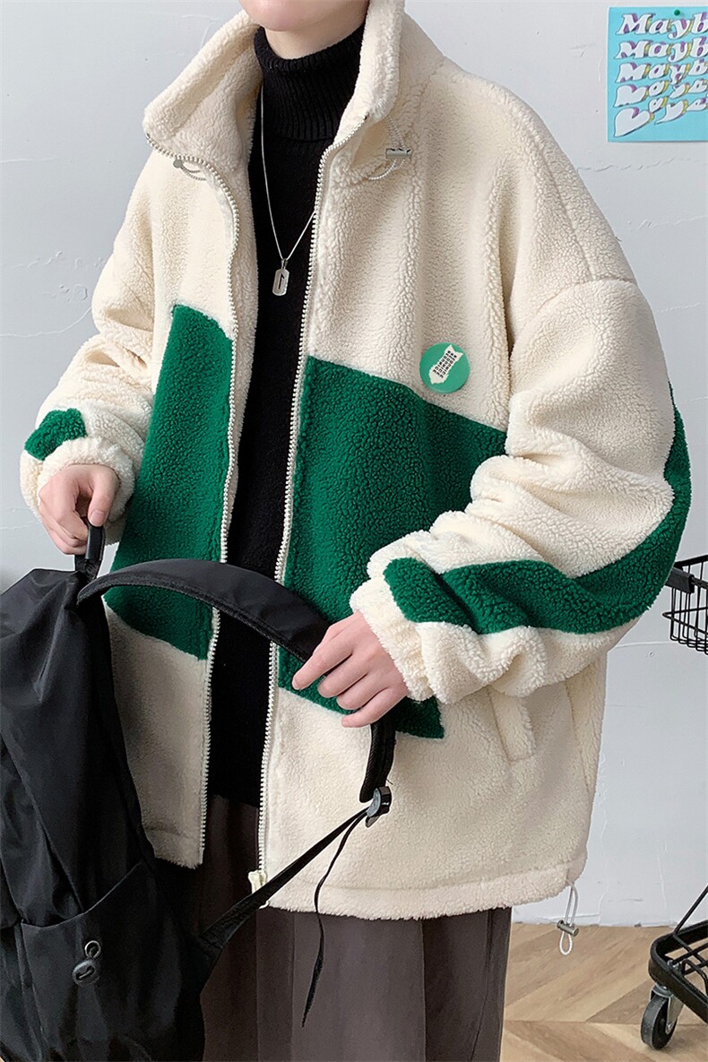 冬款加绒加厚棉衣外套港风潮羊羔绒宽松棉服男士8146-P115控价158,男装棉衣,电商A441-1