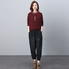 叶笙衣套装1188-111连帽拉链卫衣套装，女装套装/套裙，叶笙衣