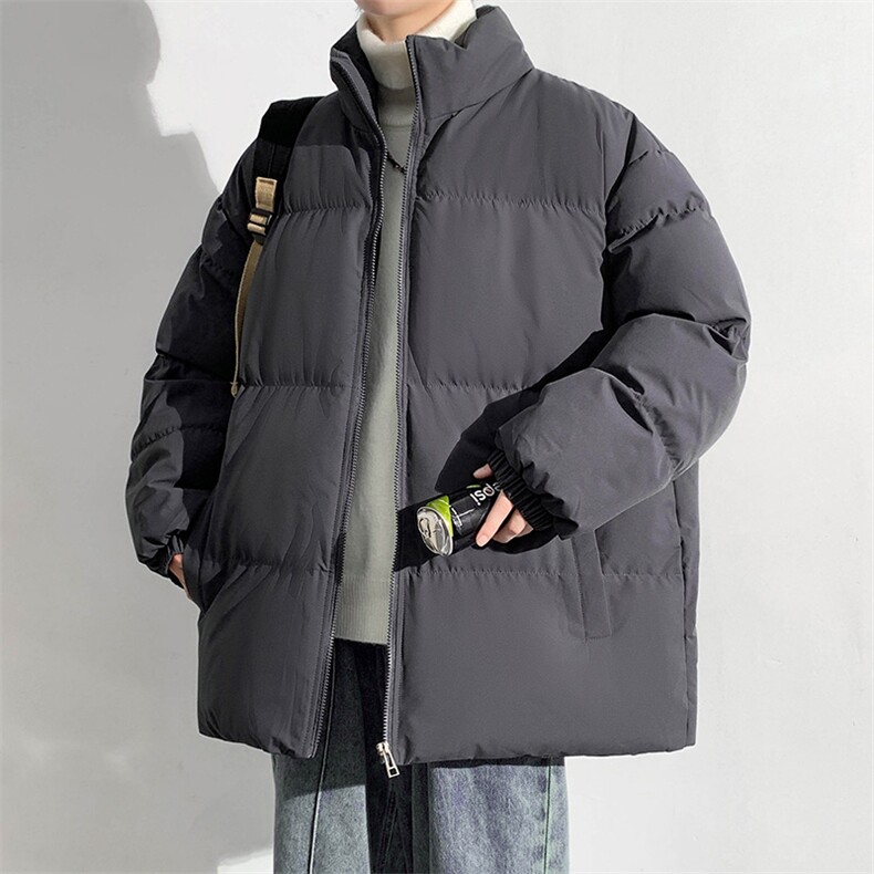 冬上新青少年加棉加厚棉服潮纯色简约连帽棉衣外套男女9979-P80,男装棉衣,电商A441-1