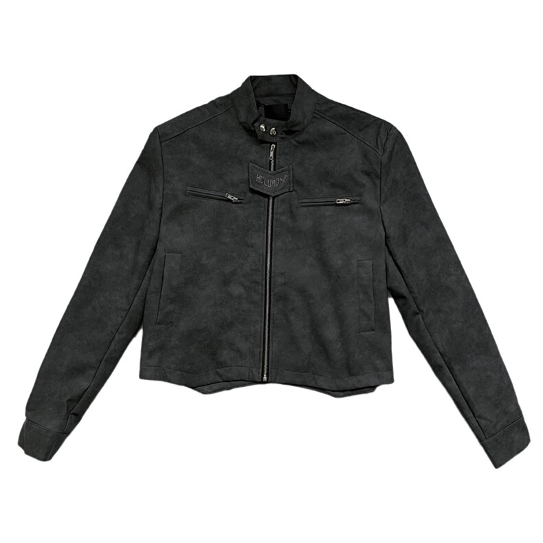 2025冬复古街头机车麂皮衣夹克短款夹棉服垫肩外套A025-Y91-P90,男装夹克,电商A025