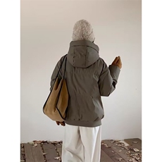冬季三防重磅boxy短款羽绒连帽PU皮棉衣外套防风加厚棉服，男装棉衣，星座410-6（原星座1304-1）