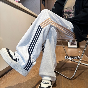XZ616 秋季新款异色织带撞色拼接破缝休闲长裤 TY1089 特P40控78图片