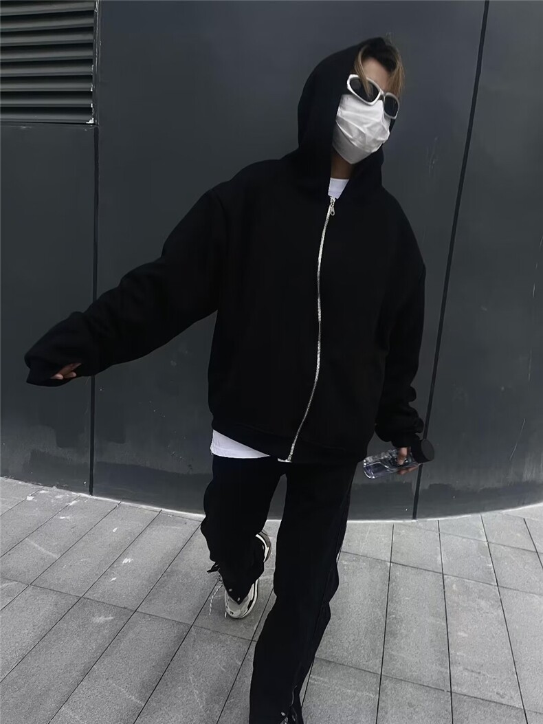 连帽卫衣男春季宽松开衫卫衣外套 1001-1-WY12-P70图片