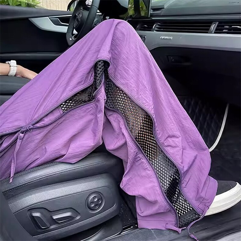 26春夏新款宽松休闲裤男速干网眼伞兵裤长裤可抽绳716A-K157-P55，男装休闲裤，星座716A（原星座815-4）