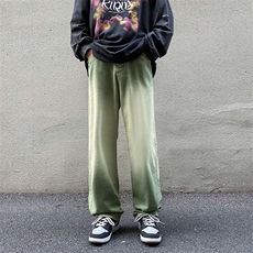 秋款男牛仔裤渐变色拼接直筒宽松中性风牛仔长裤NK8003P50，男装牛仔裤，星座1013-1