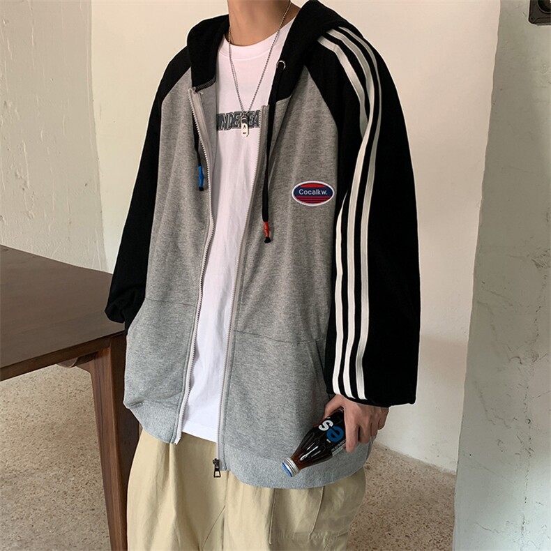 春季开衫卫衣男连帽韩版潮流学生bf运动服外套宽松衣服WT8802-p40,男装夹克,星座1008-1