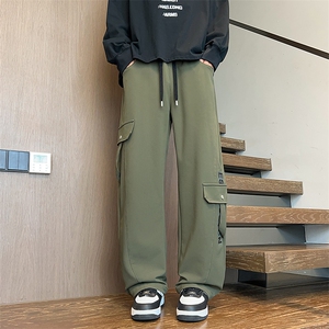 K2555-P45 M-8XL 2025秋季新款大码纯棉工装裤休闲裤 控79图片