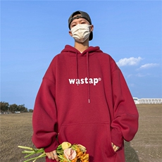 ！秋季重磅宽松大码港风wast印花连帽卫衣LW09-特p35，男装卫衣，星座508（原C305）