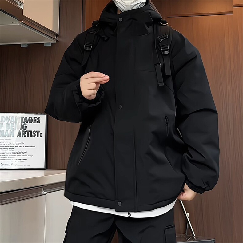 MY6170/P85冬季新款防水防风冲锋衣棉衣棉袄男宽松大码上衣外套图片