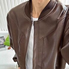 K641-P652025秋季新款男士皮衣夹克新款外套修身韩版时尚上衣，男装夹克，电商B323A