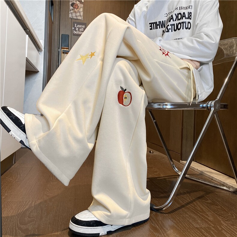秋季新款美式多图案刺绣设计百搭休闲卫裤B315-K25394-特p40控78,男装休闲裤,电商B315