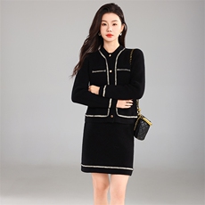 2025年秋季新款小香风套裙休闲时尚修身，女装套装/套裙，奢优羊绒