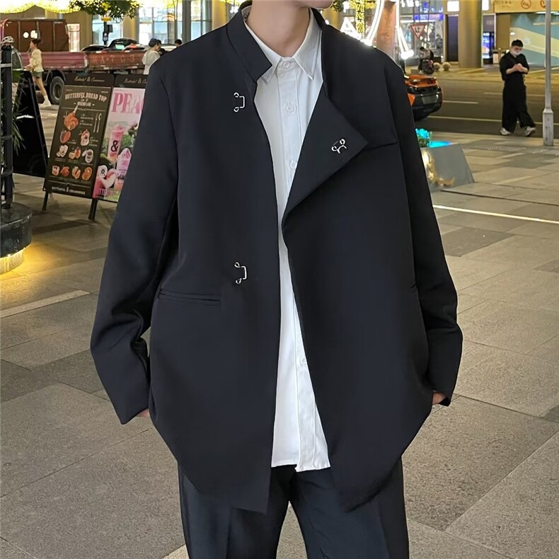 秋季青春流行男夹克文艺中式西装外套 W127 P65图片