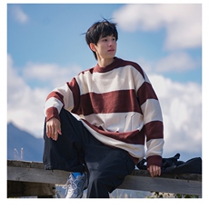 B299-M835条纹针织日系港风毛衣P58X88（大货已入仓），男装针织衫/毛衣，电商B299-1