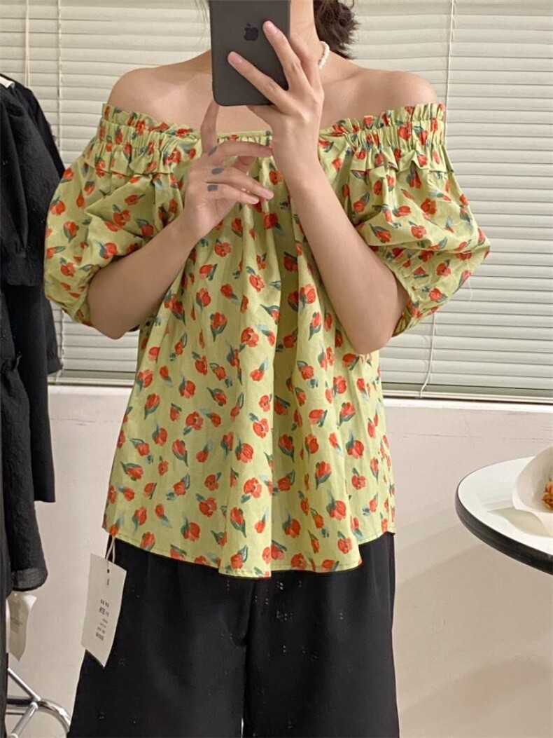 夏季可拉肩花衫，其它，唇蔻