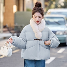 新款冬季可拆卸真狐狸毛围脖羽绒服2025年冬季时尚潮流，女装羽绒服，鑫鑫美