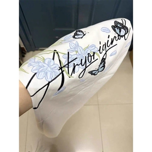 贴布刺绣不刺身纯棉短袖ZX0286-P35图片