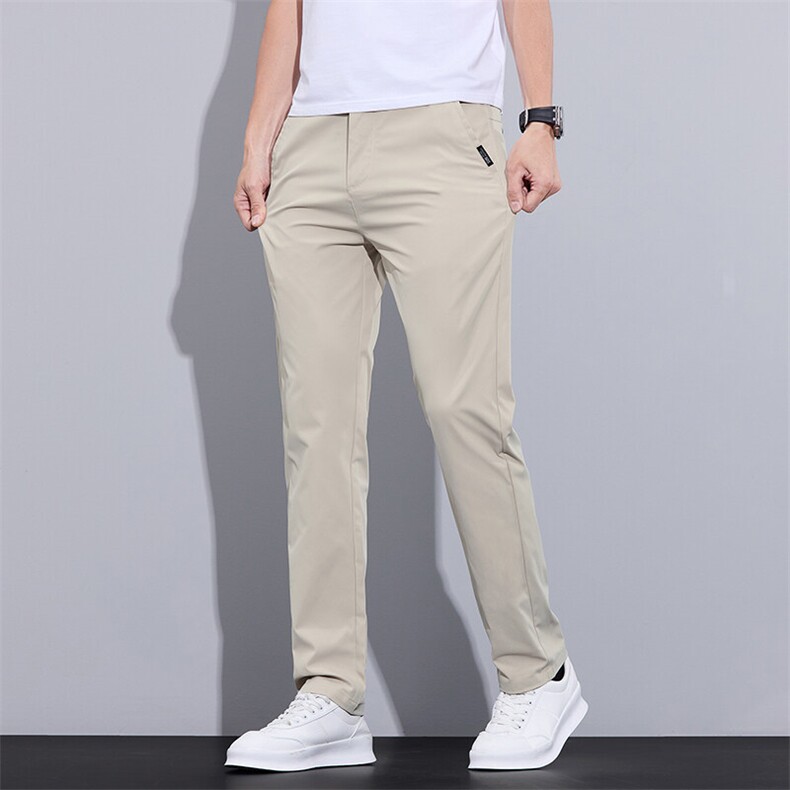 男士休闲裤夏季薄款修身青年百搭长裤男装冰丝弹力裤子男592-p35，男装休闲裤，星座224-3