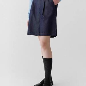 女装2025春季新款休闲百搭通勤棉弹轻薄牛仔短裤图片