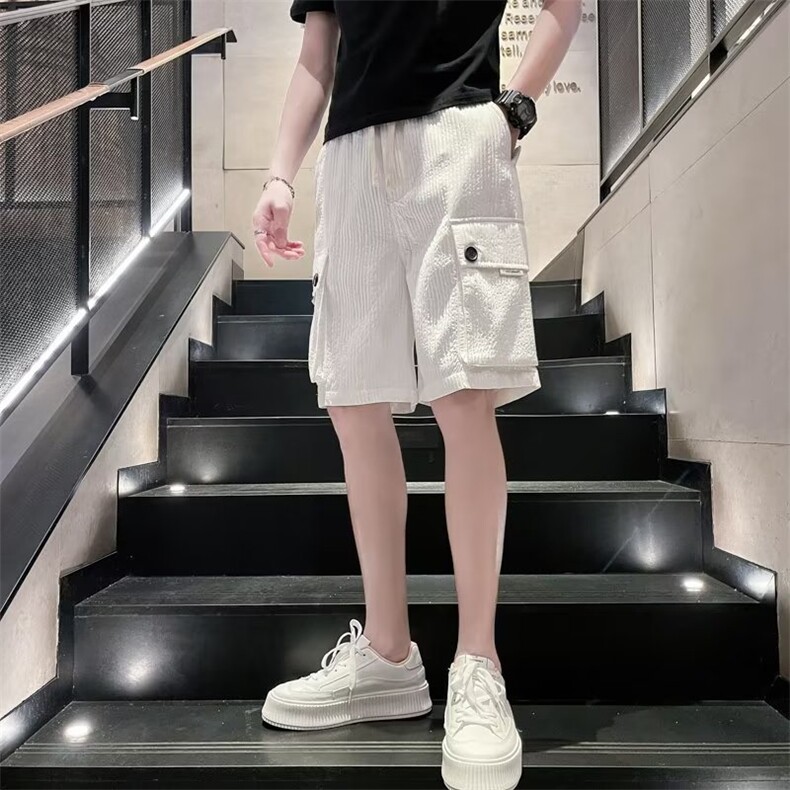 时尚潮牌青春流行潮五分裤宽松型男中高腰运动裤休闲裤LDK03P45图片