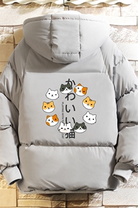 MY16215-P100 加厚加绒连帽棉衣男大码棉服男面包服男 砖墙挂拍图片