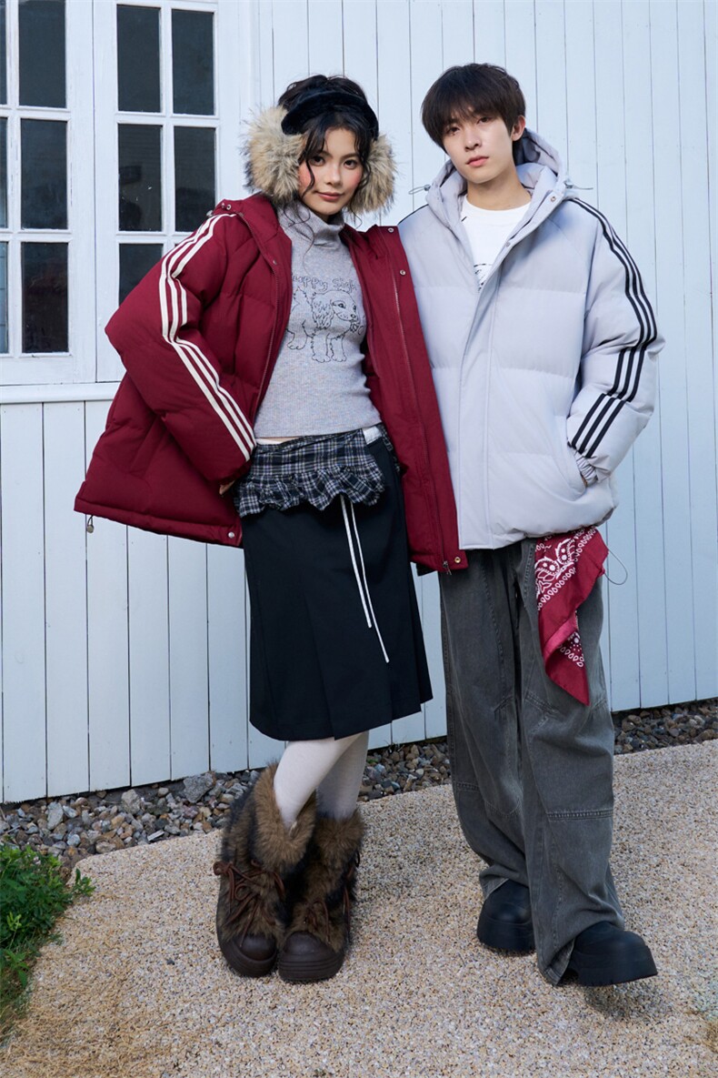 冬季潮流条纹五防立领加绒加厚棉衣情侣撞色棉服外套MY8899-p78,男装棉衣,星座610B-1