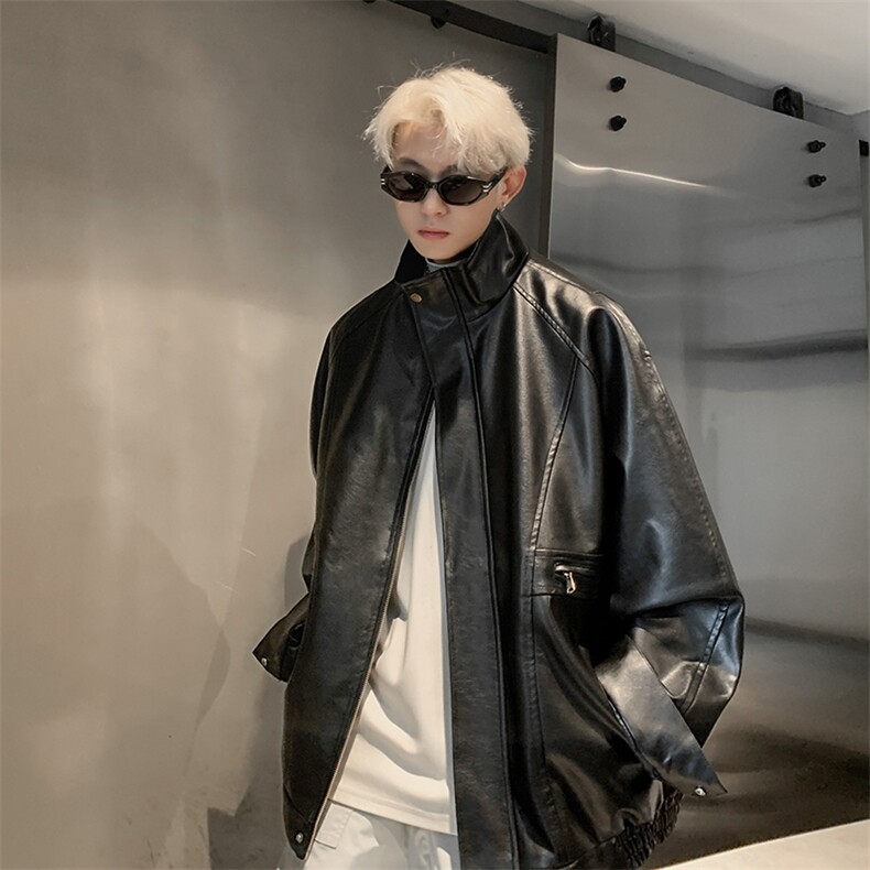 现货2025秋季新款皮衣外套男宽松PU皮夹克JK720-P85，男装皮衣，星座1209-2