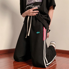 休闲裤男宽松直筒休闲裤2023潮男百搭ins港风潮男裤K0701-P35，男装休闲裤，星座308B-1