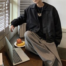 【2025秋冬】韩系垫肩短款外套夹克货号：2167棉衣货号：MY2167，男装夹克，星座112A