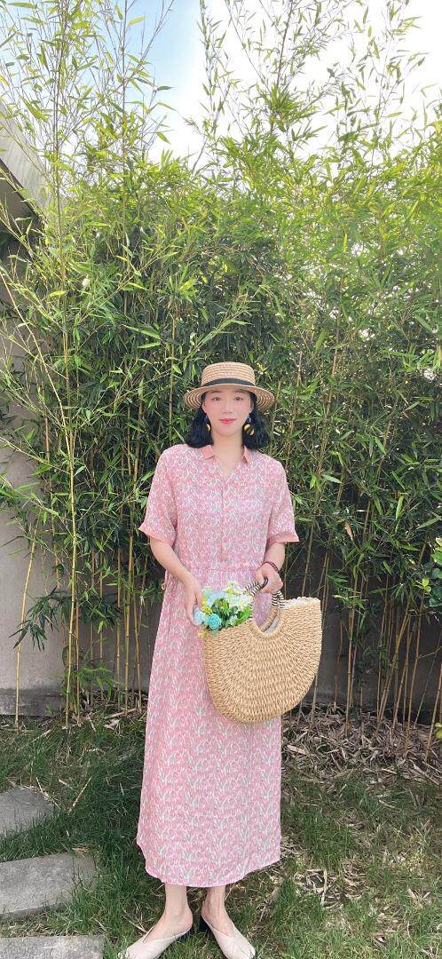 纯苎连衣裙小衫裤子裙子衬衣 时尚风 风淑女风休闲风，女装连衣裙，川哲