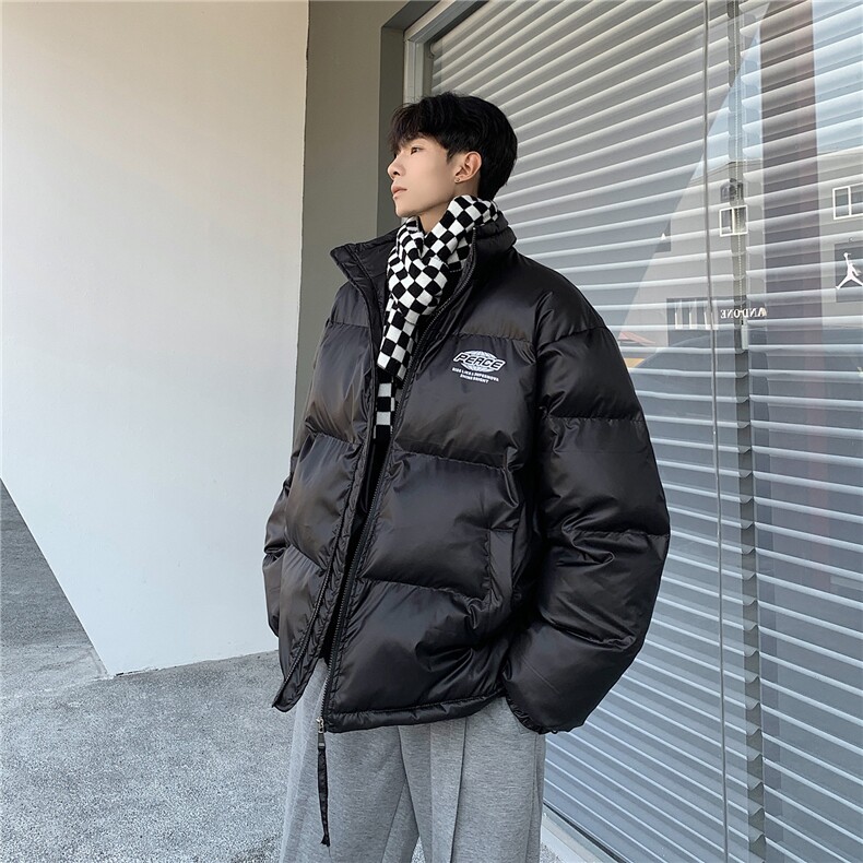 EQ331覆膜亮面冬季立领面包服棉衣外套男2024新款美式冬装棉服潮,男装棉衣,电商C306-1