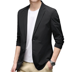 单排扣口袋中年长袖时尚春季2023年翻领上衣西服AJY2611，男装西服，钱塘6003（原4033）