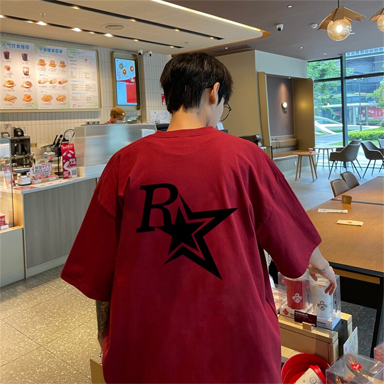 220g纯棉美式夏季短袖t恤男DT413-特批19控38,男装T恤,电商B370