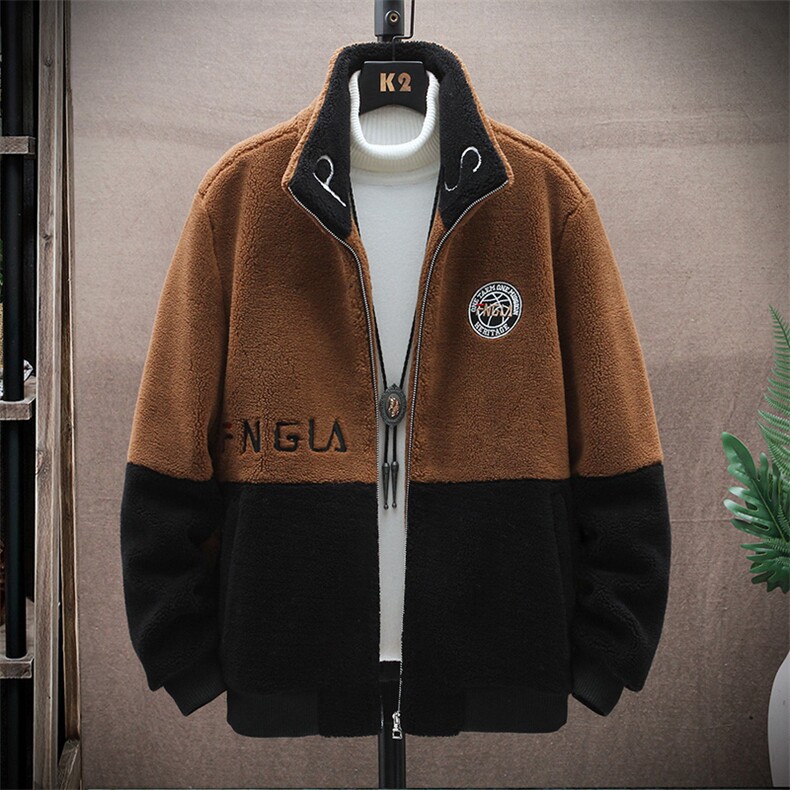 冬季羊羔绒棉衣男潮流时尚青少年羊羔绒外套MY2301-P100，男装棉衣，星座210-3