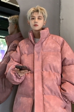 港风PU皮复古做旧设计钢印棉衣男MY77096P130控198抖控228，男装棉衣，星座227-7