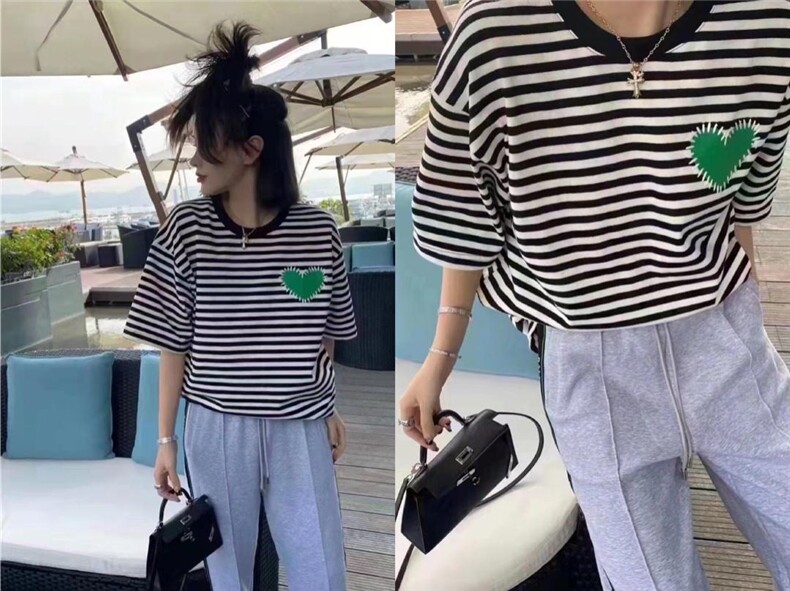 现货，条纹T，其它，曼希野