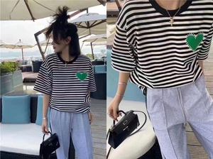 现货，条纹T图片