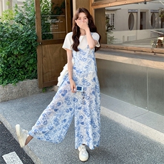 大货碎花吊带裤2C317A-8519-P125-K175，女装套装/套裙，2C317A
