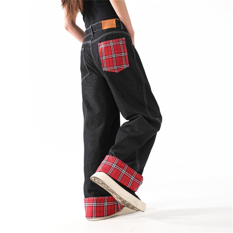 903-AK43-特P50【79】S-3XL美式红格子原色牛仔裤！2，男装牛仔裤，星座903