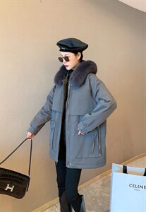 狐狸毛领派克图片