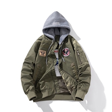 现货三色秋冬季潮牌夹克棉衣棒球服欧美街头飞行员外套情侣装，男装棉衣，电商A105