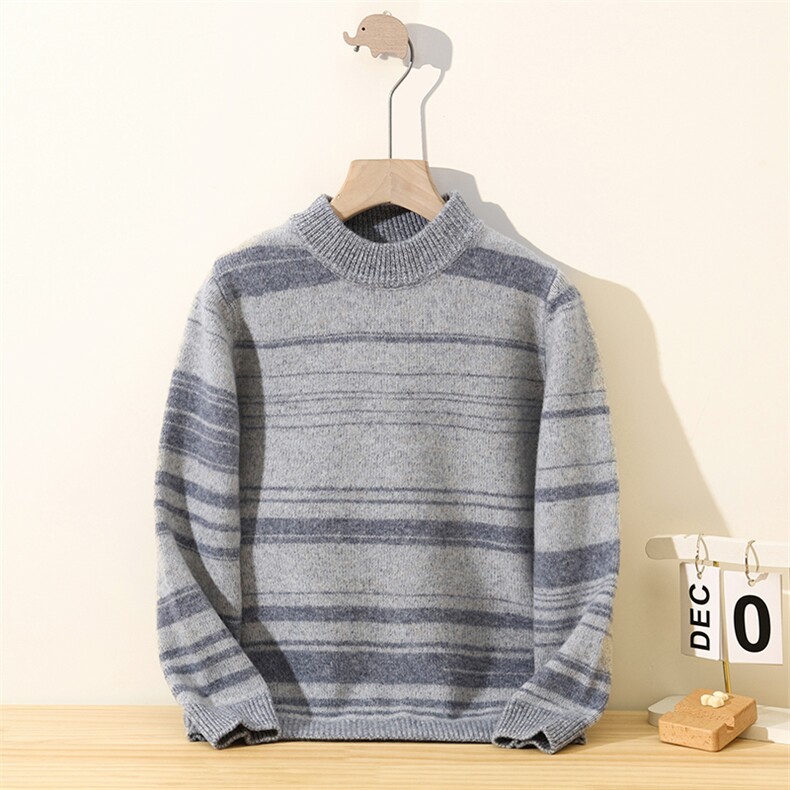 新款条纹合股花炒，童装儿童羊毛衫，冰晶童装