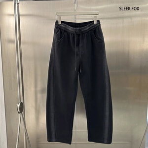 1506-1/GTM370/P56宽松直筒2025男士新款纯棉百搭运动长裤图片