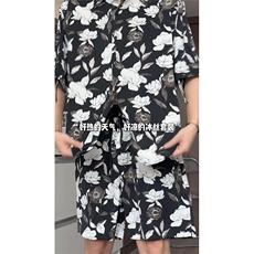 1短袖衬衫男+短裤男套装男100%聚酯纤维M-5XL大码TZ78709P50控98，男装牛仔裤，星座226-2