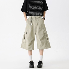 美式复古水洗做旧解构大口袋工装裤男女夏季XZ201-KZ053P55，男装工装外套，星座201