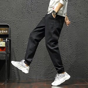 男日系大码束脚春秋弹力牛仔裤 28-42码 5032-1_5112P50图片